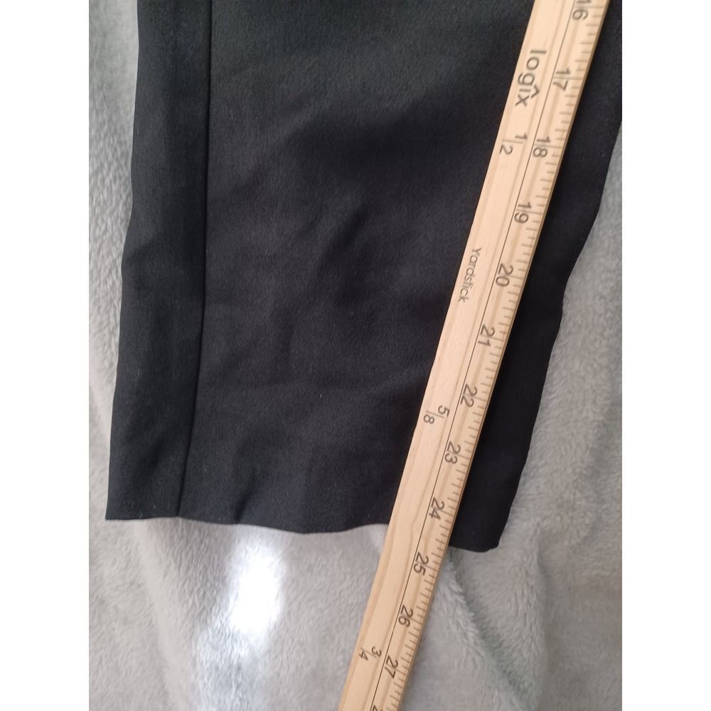 J Crew 365 Black Jumpsuit Sz 6 3/4 Sleeves High Rise Taper Leg Faux Wrap Casual - Picture 8 of 12